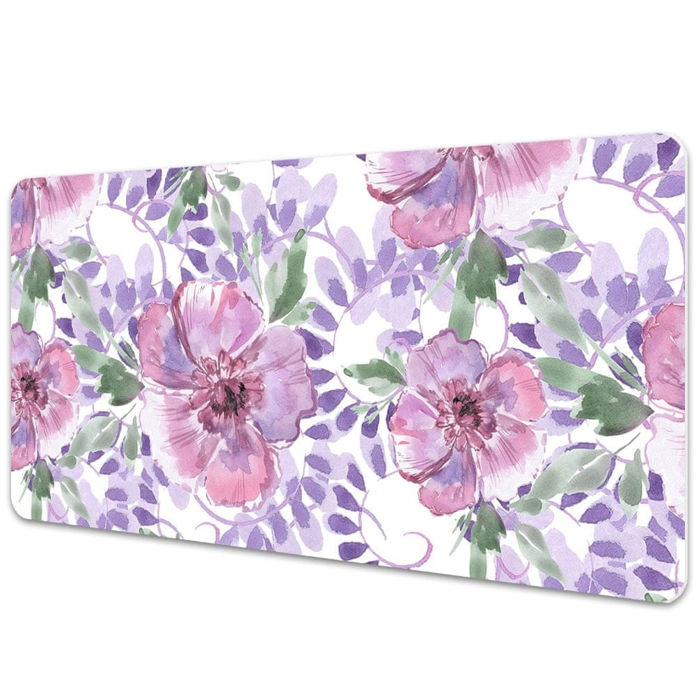 kobercomat.sk Ochranná podložka na stôl fialové kvety 120x60 cm 